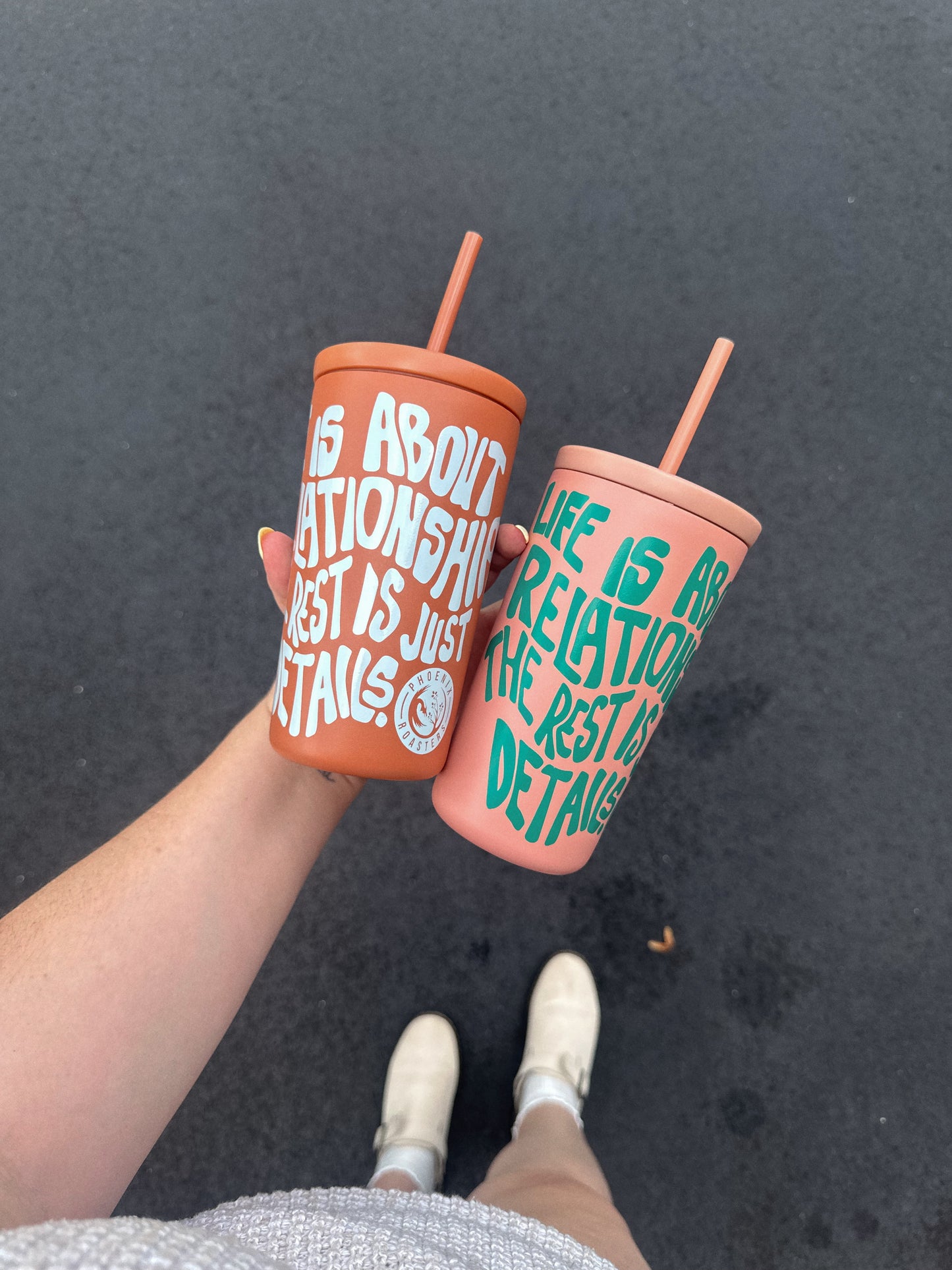 "Life is about Relationships" Straw Cup