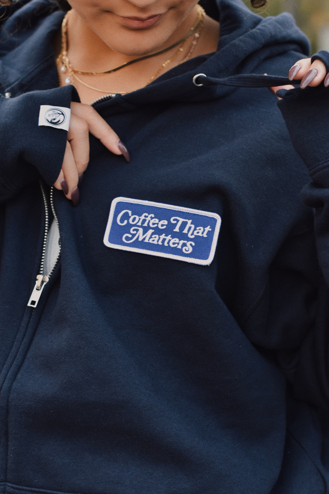 NEW Patch Zip-Up Hoodie