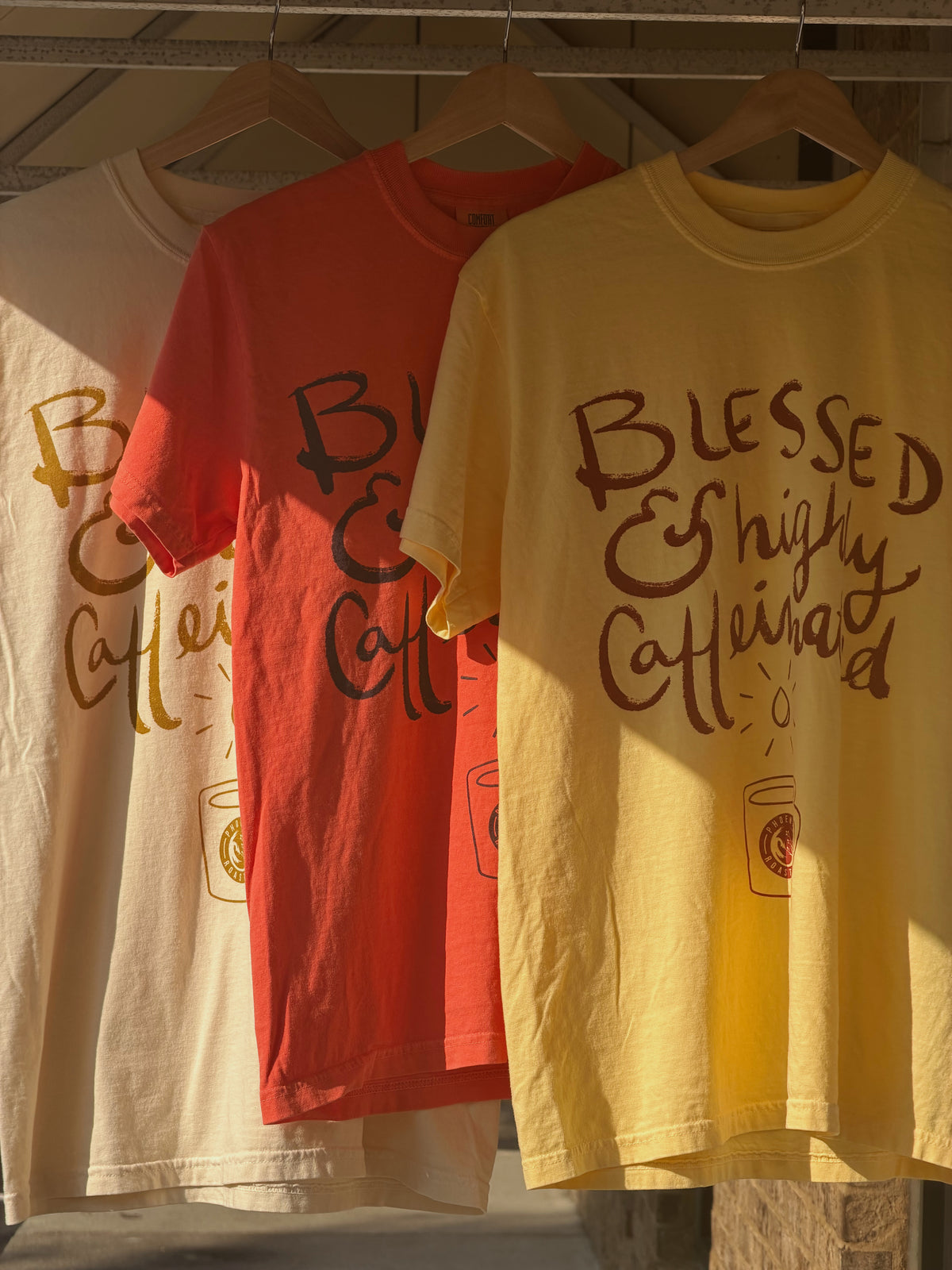 Retro Blessed and Highly Caffeinated Tee